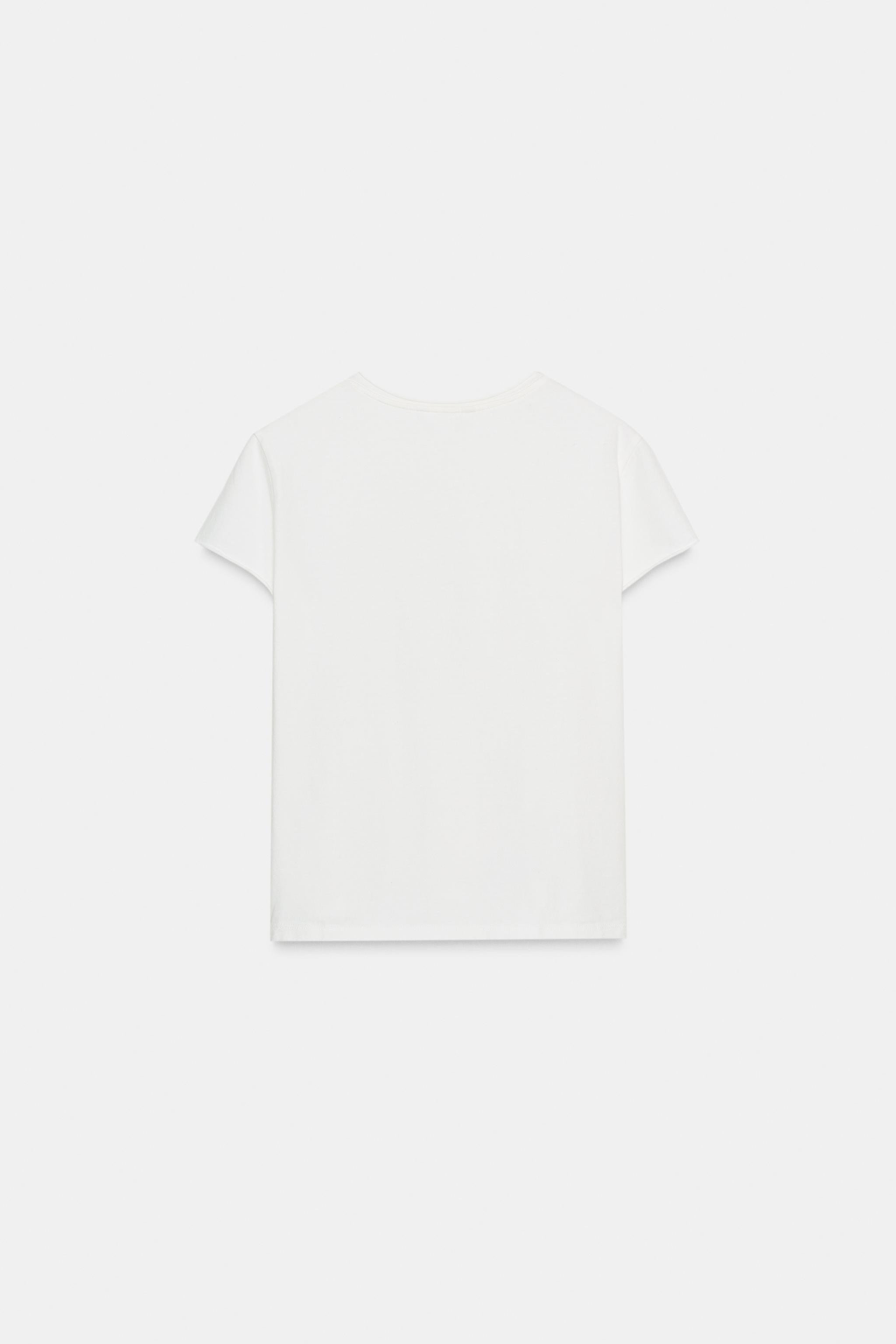 EMBROIDERED SLOGAN T-SHIRT | Zara UK