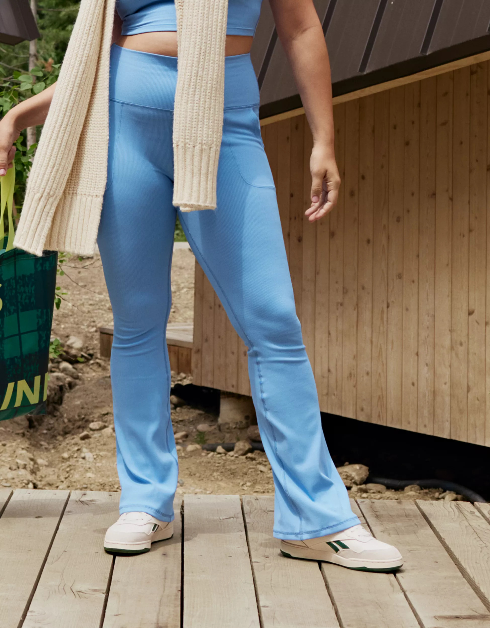 OFFLINE By Aerie Ribbed Bootcut Legging | Aerie