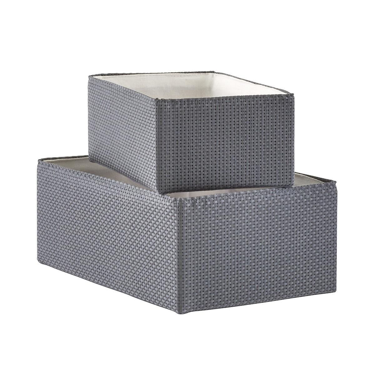 Grey Woven Kiva Storage Bins | The Container Store