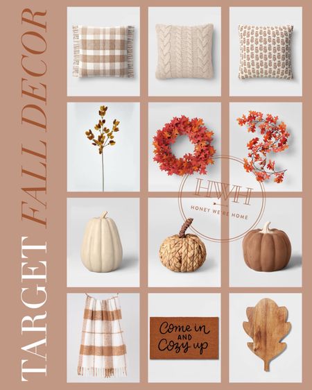 Target Fall Decor 

Throw Pillows • Faux Foliage • Wreath • Garland • Pumpkins • Dish Towel • Door Mat • Leaf Serving Tray 

#LTKSeasonal #LTKunder100 #LTKhome