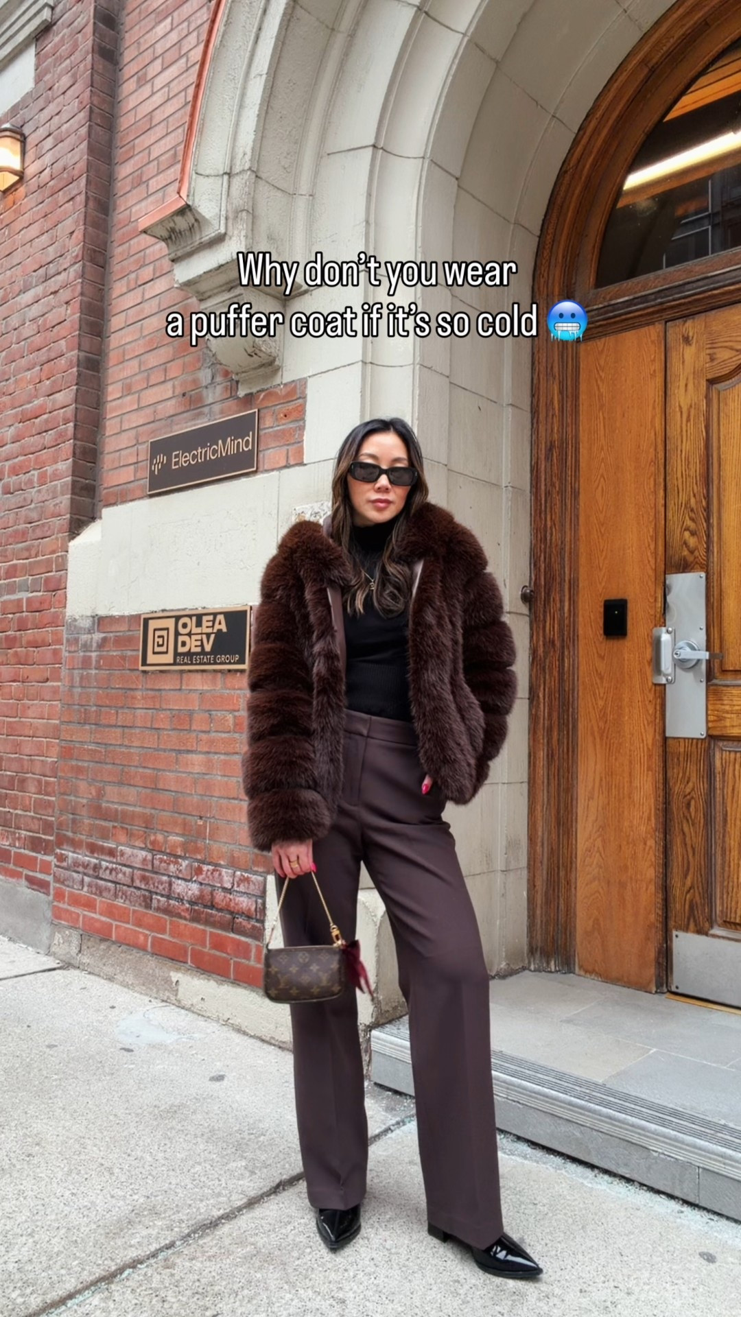 Becuase I like looking cute everyday okay 💀 

I love winter outfits, just not winter weather. 

#winteroutfitideas #fauxfurcoat #classygirls #corporategirl #brownoutfit 

#LTKWorkwear #LTKootd #LTKSeasonal