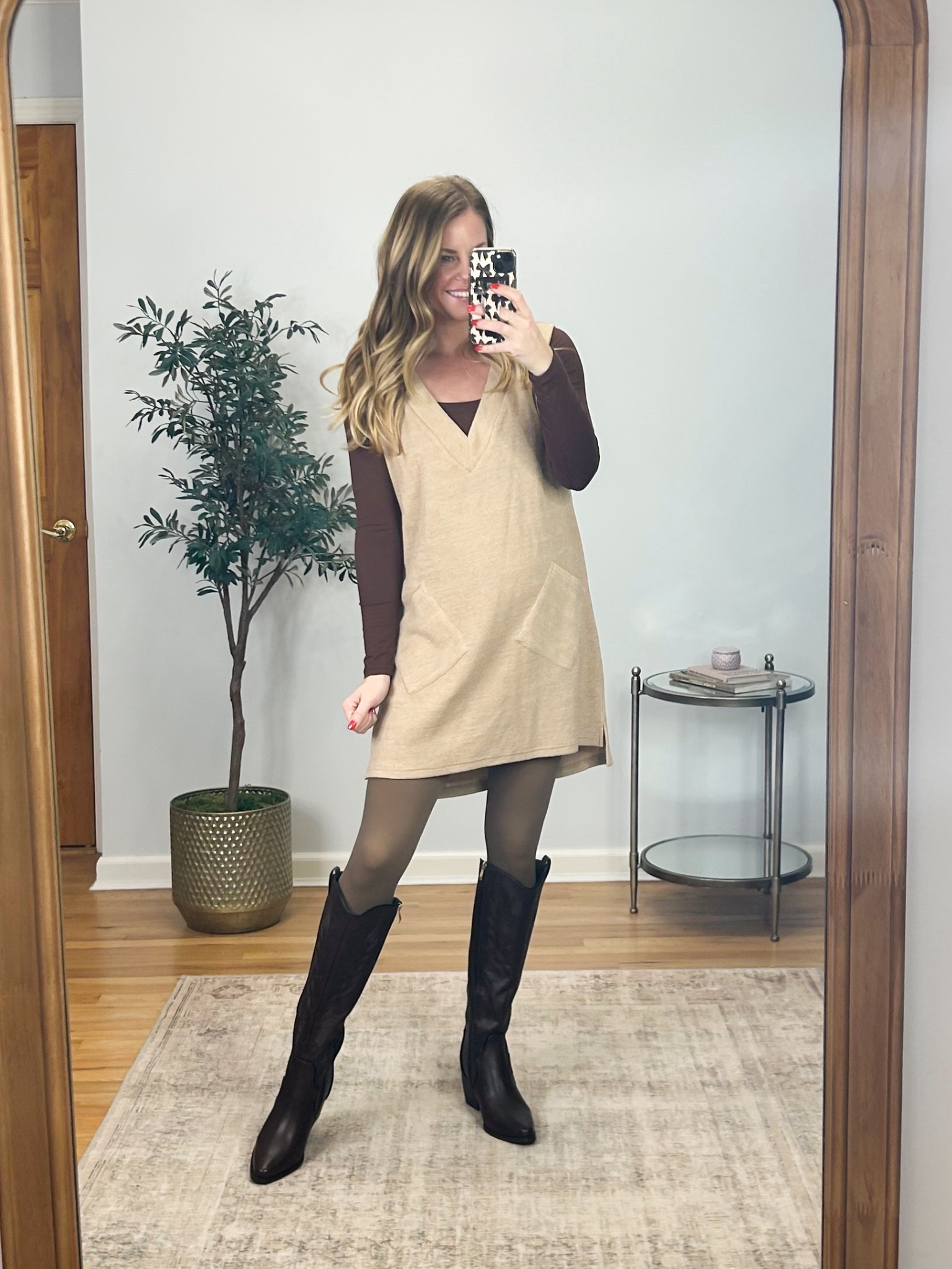 Cute little winter outfit! Wearing size S/M in the fleece lined tights which are a winter essential. Size S in the dress  

#LTKFindsUnder50 #LTKSeasonal #LTKFindsUnder100