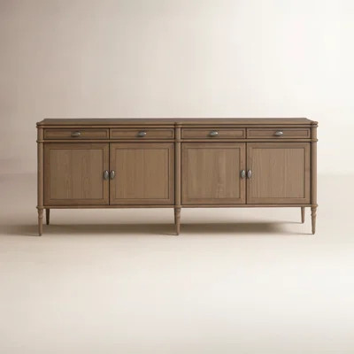 Susie 78.75" Wide 4 Drawer Oak Solid Wood Sideboard | Wayfair North America