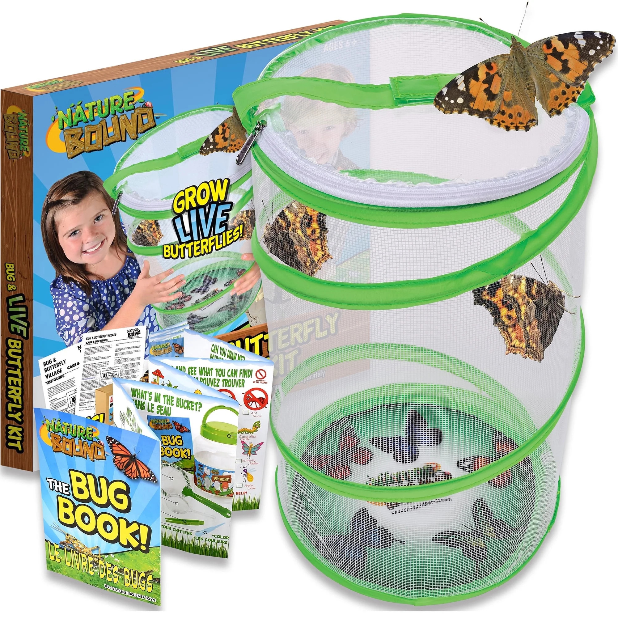 Nature Bound Butterfly Growing Kit - Live Caterpillar to Butterfly Project for Kids - Includes Vo... | Walmart (US)