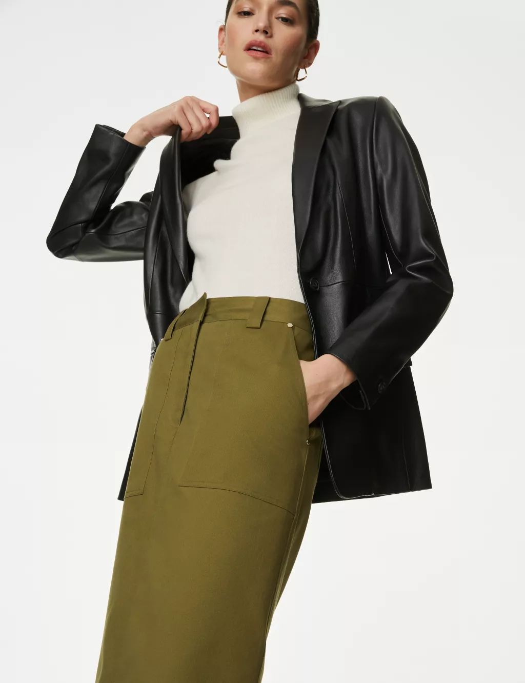 Cotton Rich Maxi Utility Skirt | Marks & Spencer (UK)