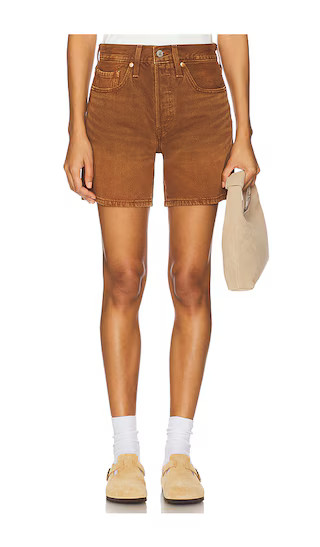 501 Mid Thigh Short in Scraped Sorrel Horse | Revolve Clothing (Global)