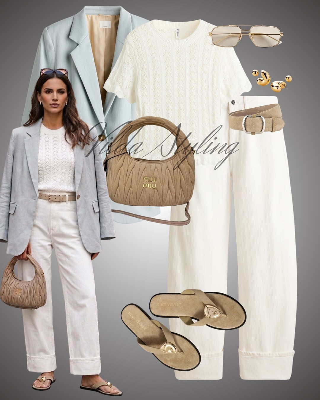 Blue blazer white barrel jean Miu miu suede beige bag suede sandals casual  chic style
#blazer #jean #bag #sandals

#LTKspring #LTKsummer #LTKeurope