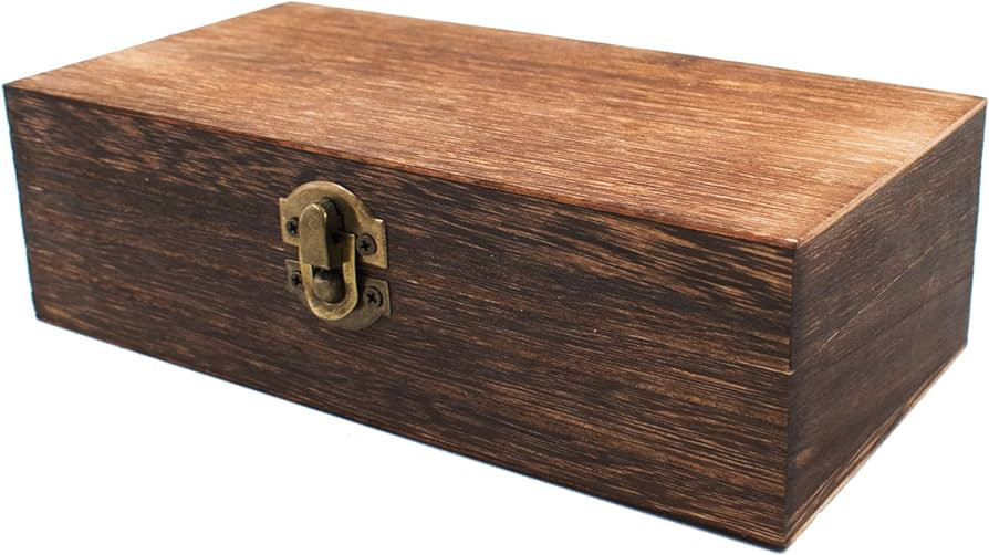 HingoFuni Wood Storage Box with Lid Solid Wood Container Keepsake Box Decorative Table Large Rect... | Amazon (US)