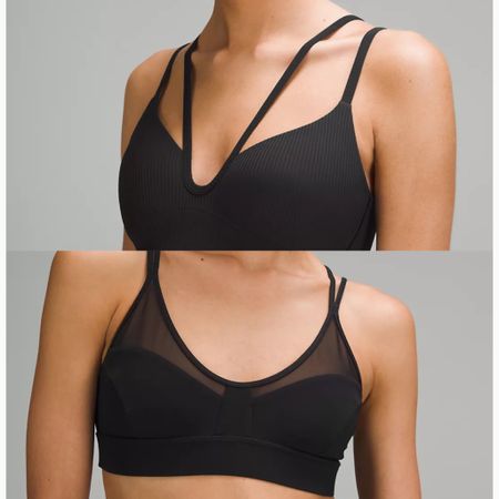 Walked into lululemon and fell in love with these sports bras - a new has light support 
I wear 6 in both 