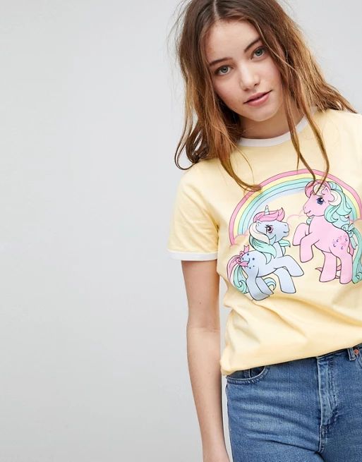 ASOS T-Shirt With My Little Pony Print And Contrast Binding | ASOS UK