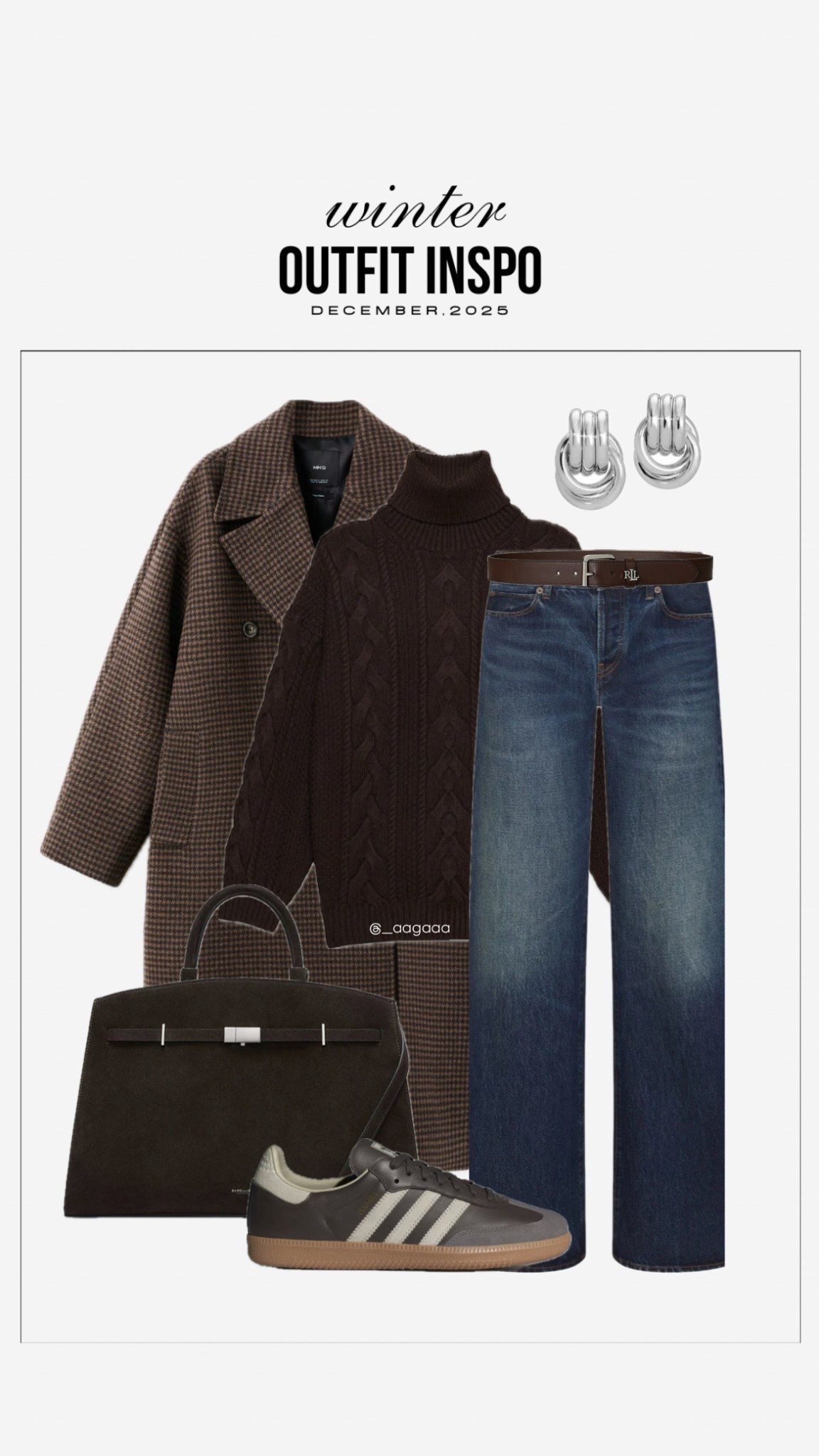 Winter outfit inspo, workwear, capsule wardrobe, silver knot earrings, Christmas outfit, office outfit, brown coat, trending outfits

#LTKFindsUnder50 #LTKootd #LTKWorkwear