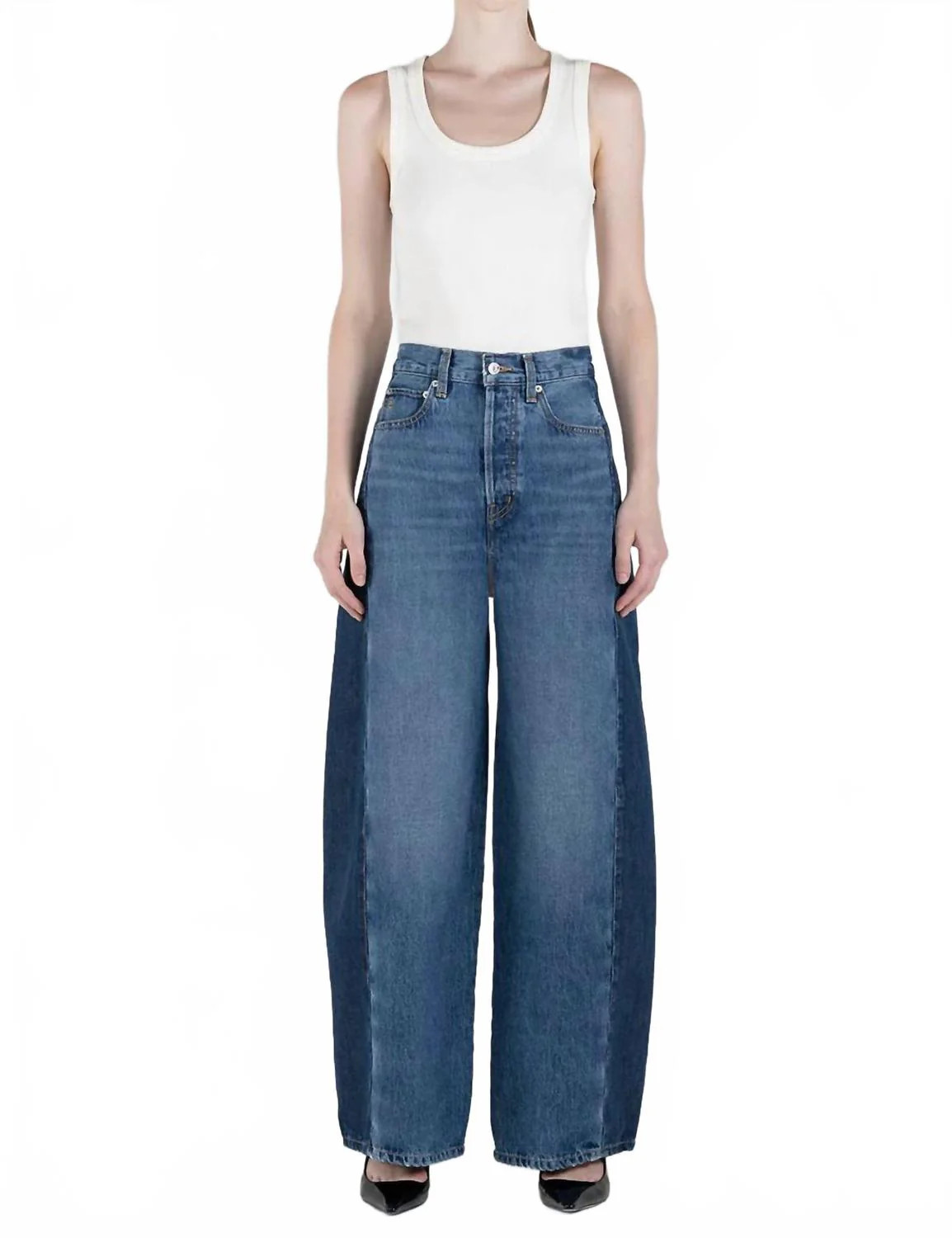 Arden Reworked Wide Leg Jeans In Boulder | Shop Simon