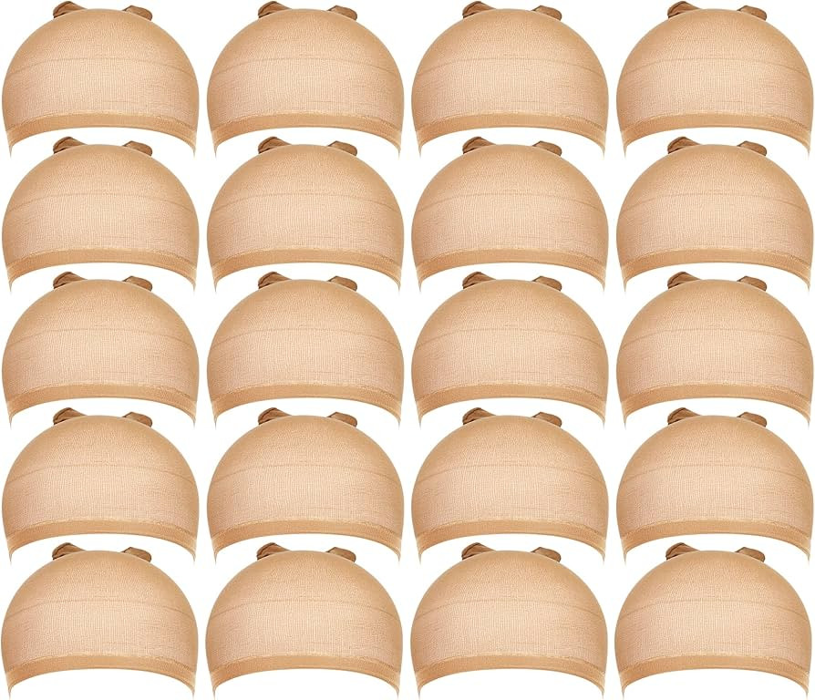 Teenitor Wig Cap, 20pcs Stocking Caps for Wigs, Tan Wig Cap for Women, Stretchy Nylon WigCap Beig... | Amazon (US)