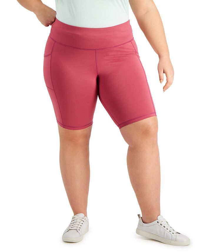 Plus Size Pull-On Bicycle Shorts, Created for Macy's | Macys (US)