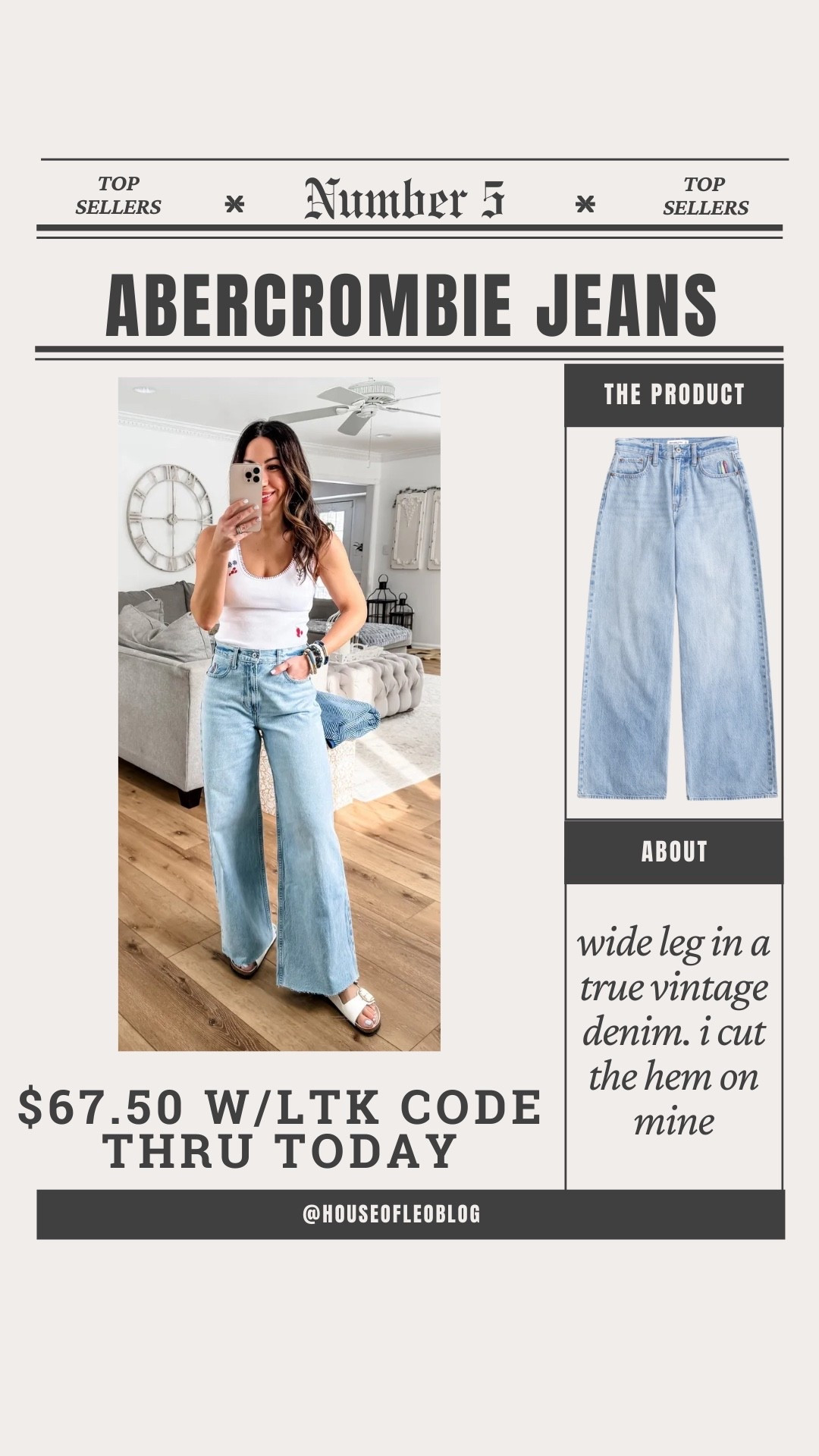 Copy the promo code for 25% off. Wearing 25 wide leg jeans. I cut them. Small tank top.


#LTKOver40 #LTKSpringSale #LTKSaleAlert