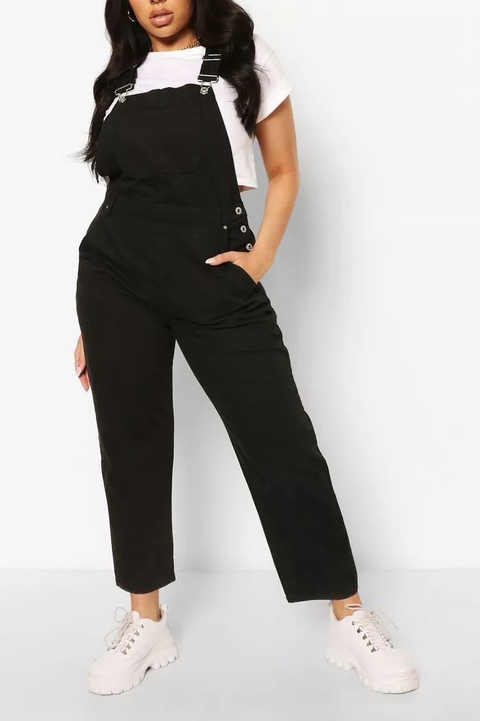 Plus Denim Boyfriend Overalls | Boohoo.com (US & CA)