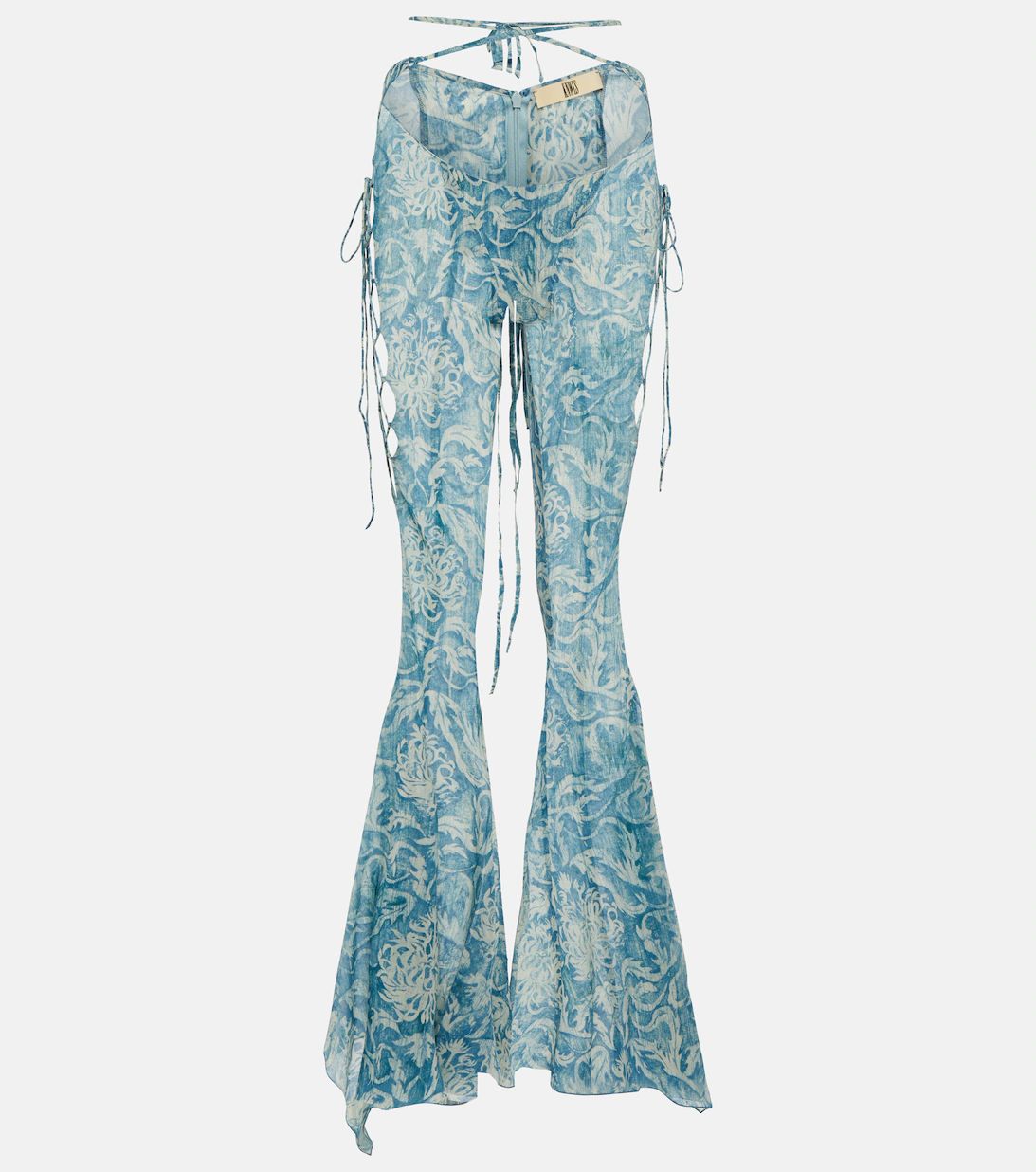 Printed low-rise silk-blend pants | Mytheresa (US/CA)