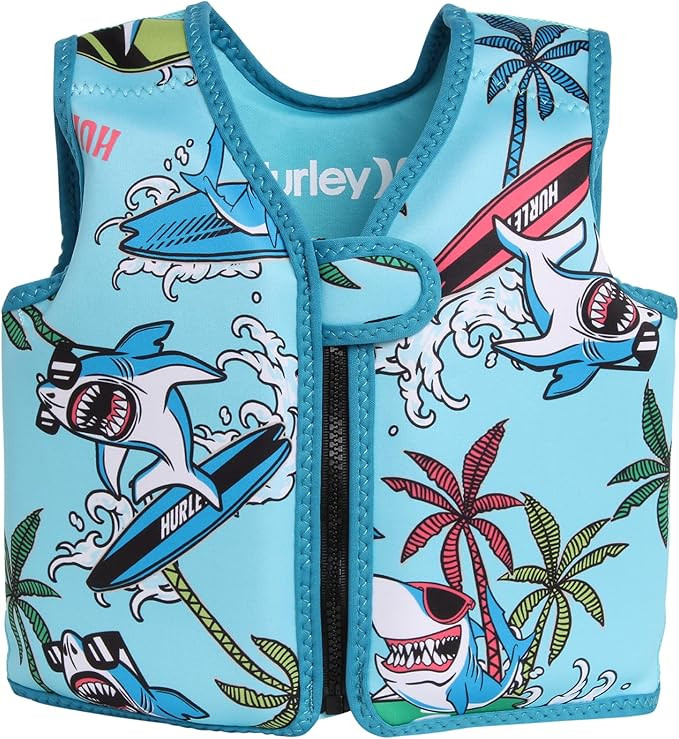 Hurley Kids’ Swim Vest – Learn to Swim Safety Float Vest – Swim Trainer Jacket – Toddler/... | Amazon (US)