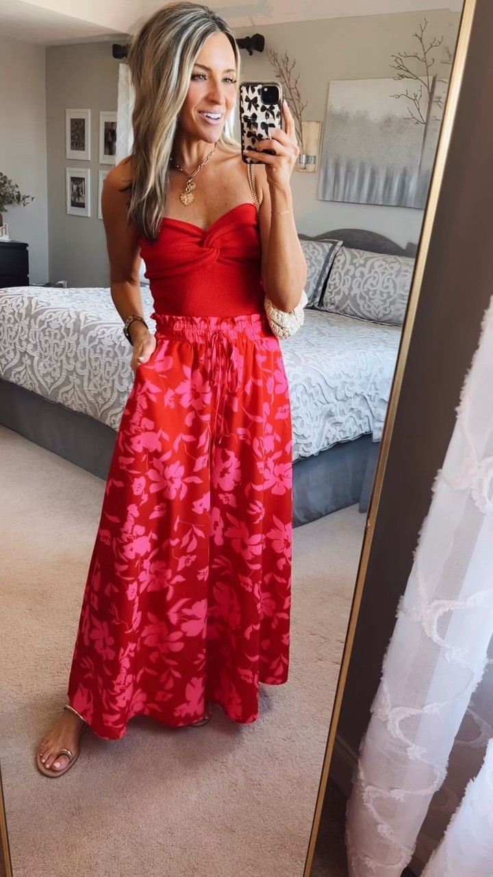 Love these adorable flowy floral pants! Perfect for any summer occasion. Wearing small in pants, xs in top. 

#LTKSeasonal #LTKSaleAlert #LTKootd