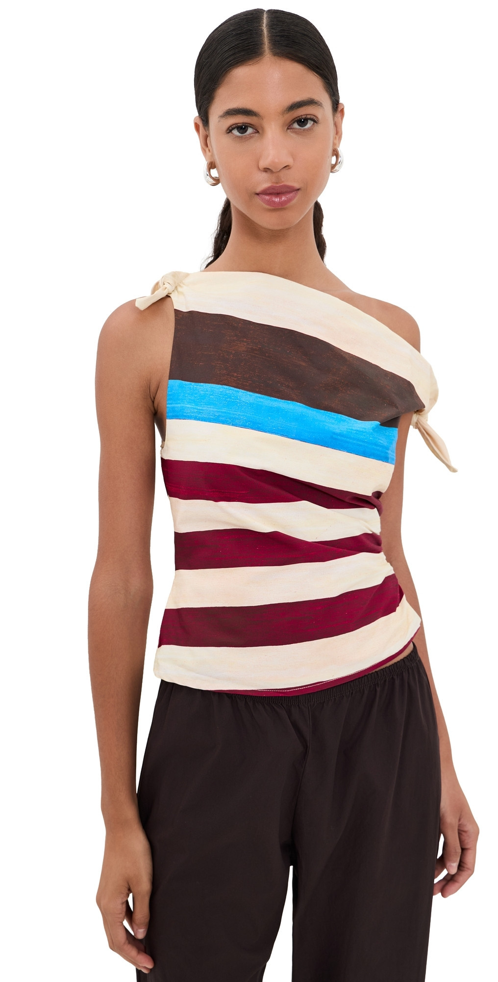 STAUD Bellaria Top Caffe Stripe 0 | Shopbop