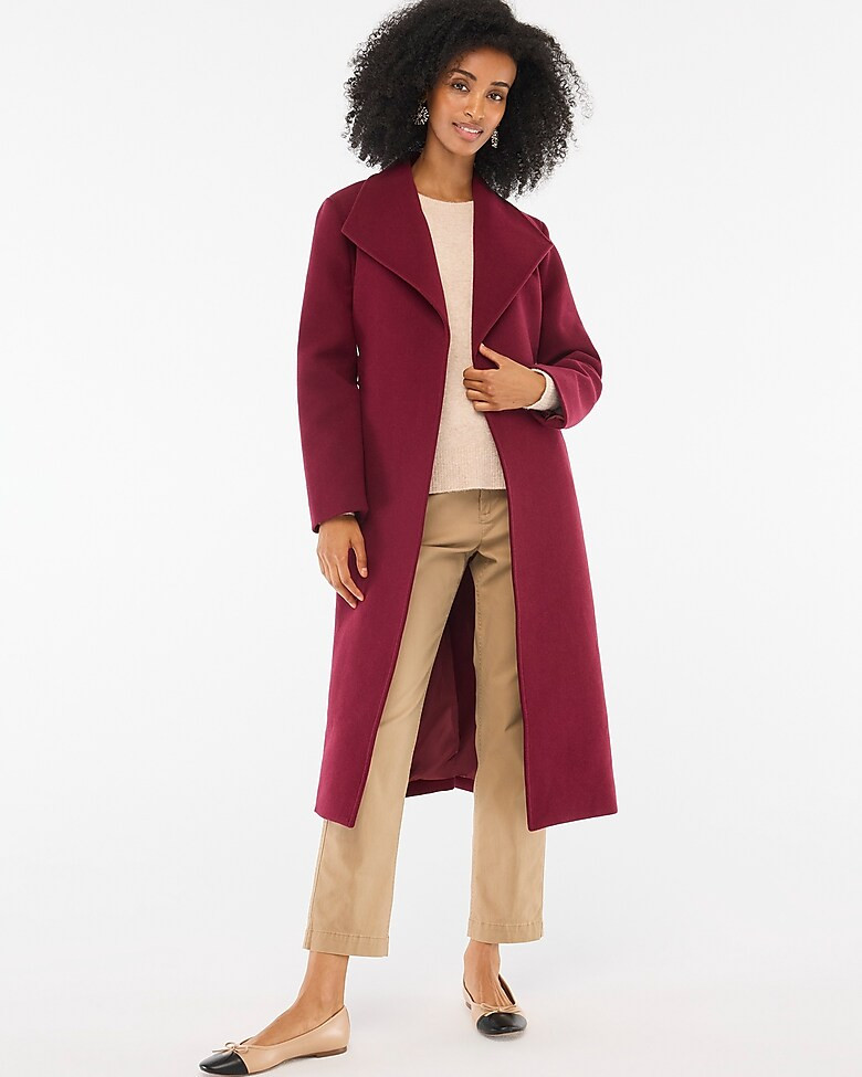Belted wool-blend coat | J.Crew Factory