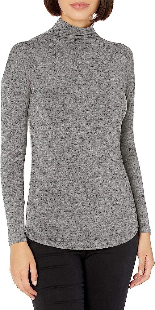 Amazon.com: Amazon Brand - Daily Ritual Women's Jersey Long-Sleeve Funnel-Neck Shirt, Charcoal He... | Amazon (US)