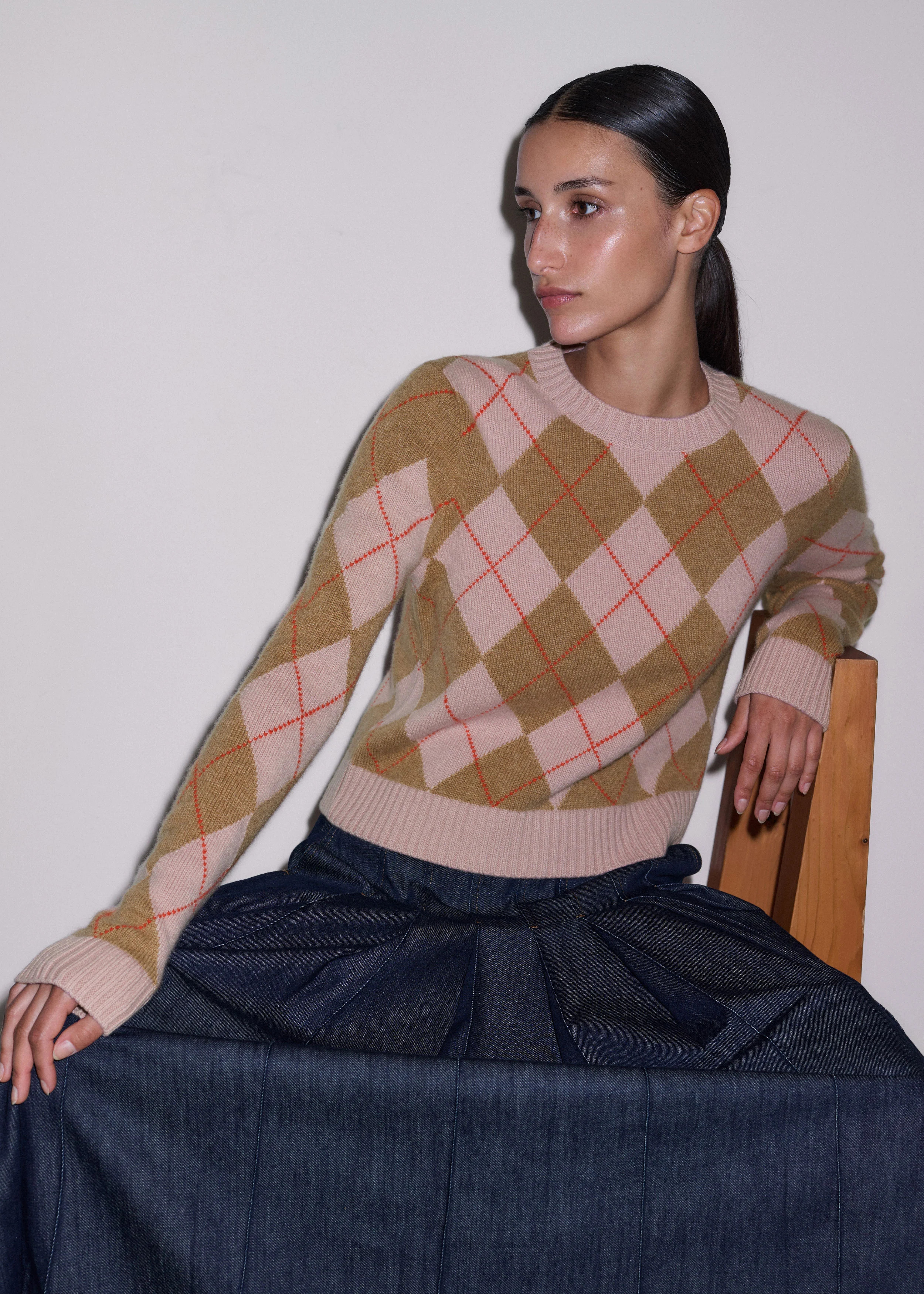 Relaxed Argyle Jumper | ME+EM Global (Excluding US)