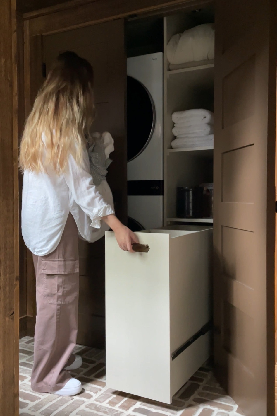 White linen button up and cargo pants / the white color is out of stock but it’s still available in beige 

#LTKunder50