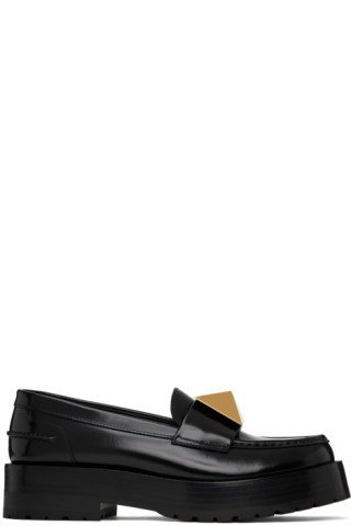 Black One Stud Loafers | SSENSE