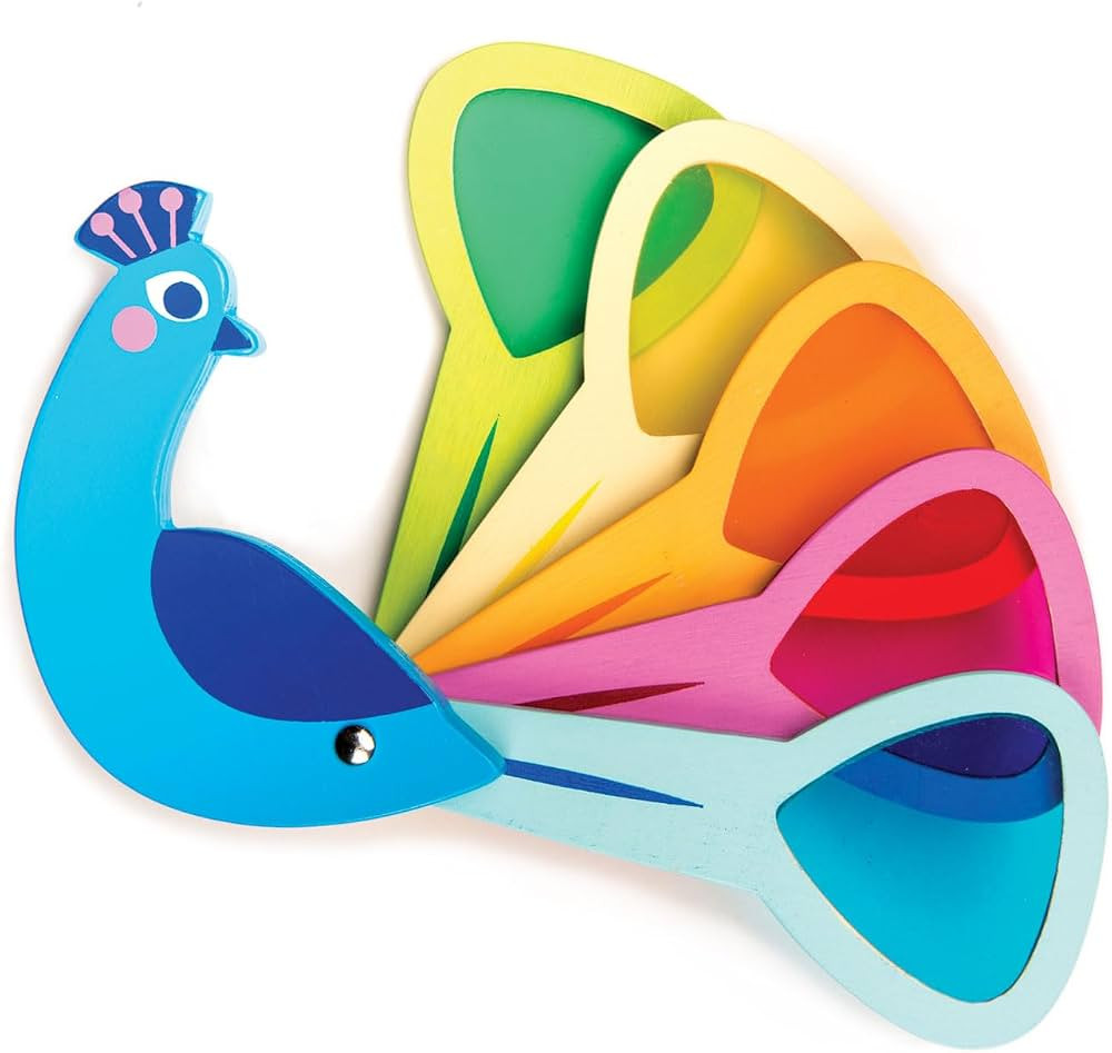 Tender Leaf Toys - Peacock Colors - Wooden Colors Learning Toys for Toddlers, Kids, Pre-School Ch... | Amazon (US)
