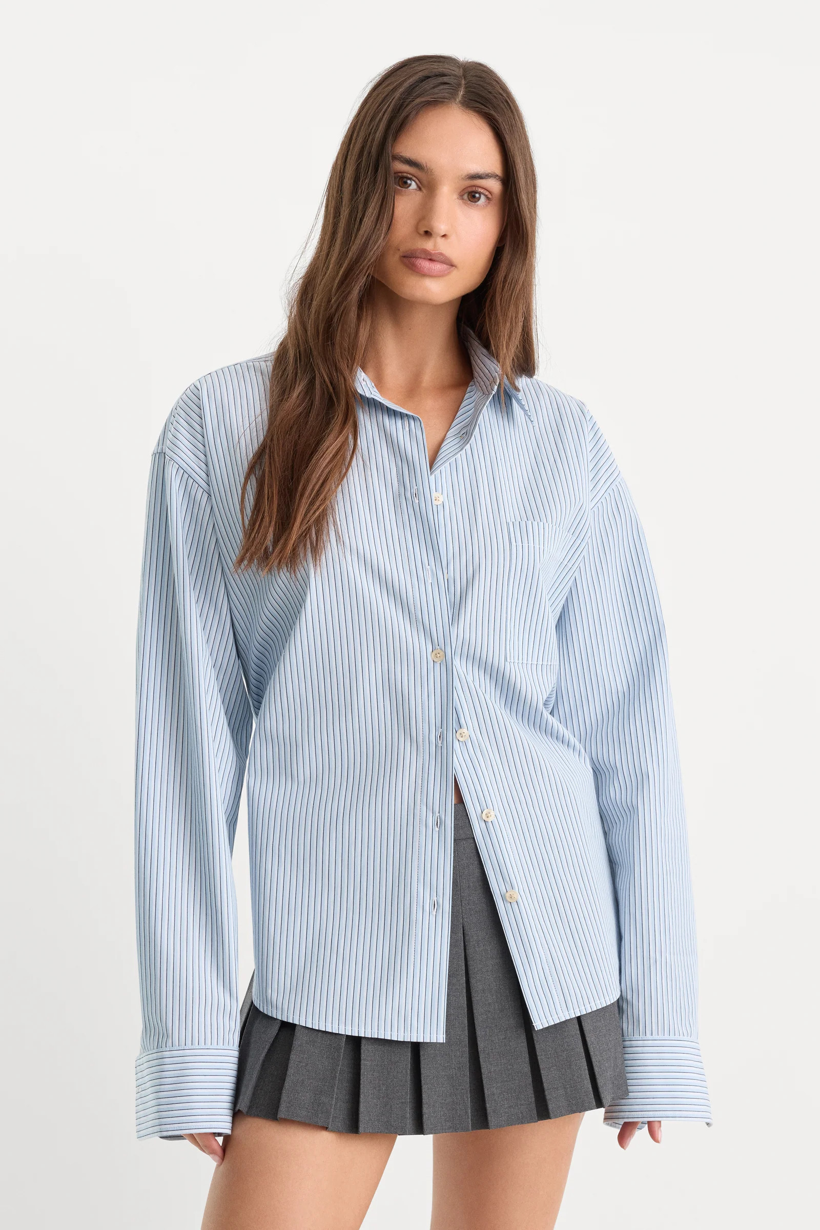THE POPLIN EASY SHIRT | WHITE | Good American