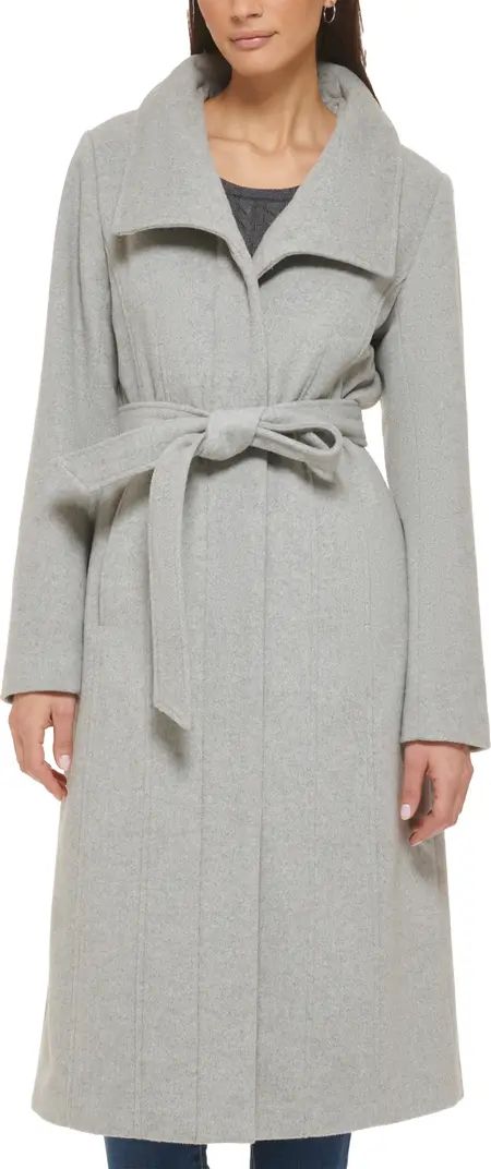 Women's Slick Belted Long Wool Blend Coat | Nordstrom