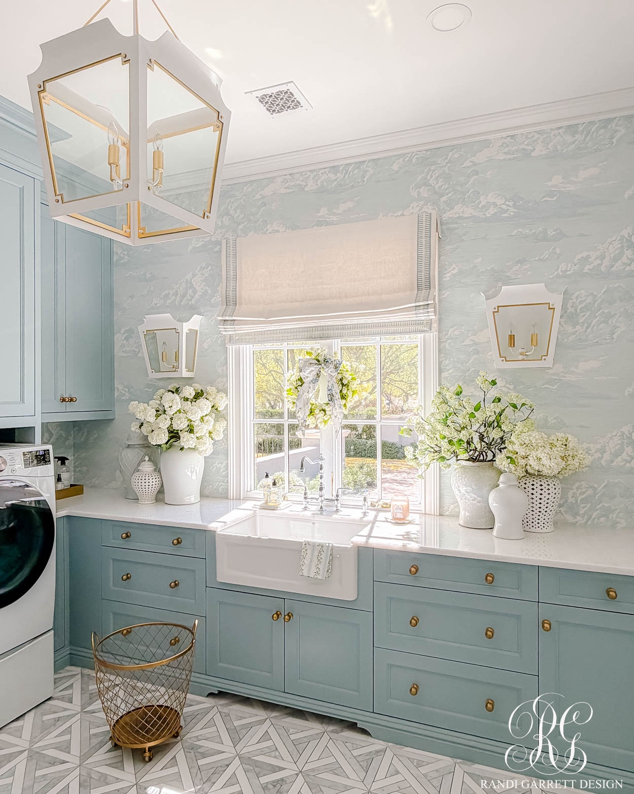 Spring touches in our laundry room. These faux florals and spring wreath and wreath bow can be used anywhere in your home!

#LTKSeasonal #LTKHome