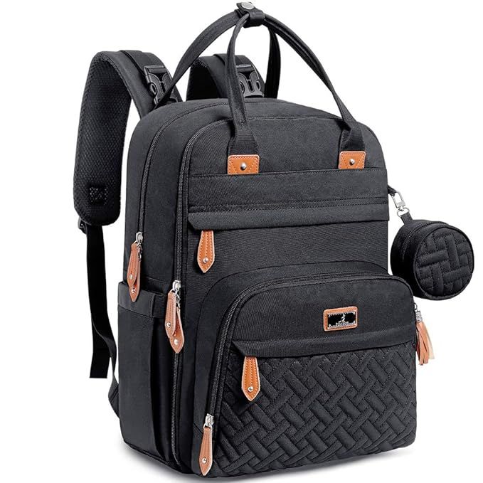 BabbleRoo Diaper Bag Backpack - Baby Essentials Travel Bag - Multi function Waterproof Diaper Bag... | Amazon (US)
