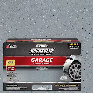 Rust-Oleum RockSolid 180 oz. Gray Polycuramine 2.5 Car Garage Floor Kit 365193 - The Home Depot | The Home Depot