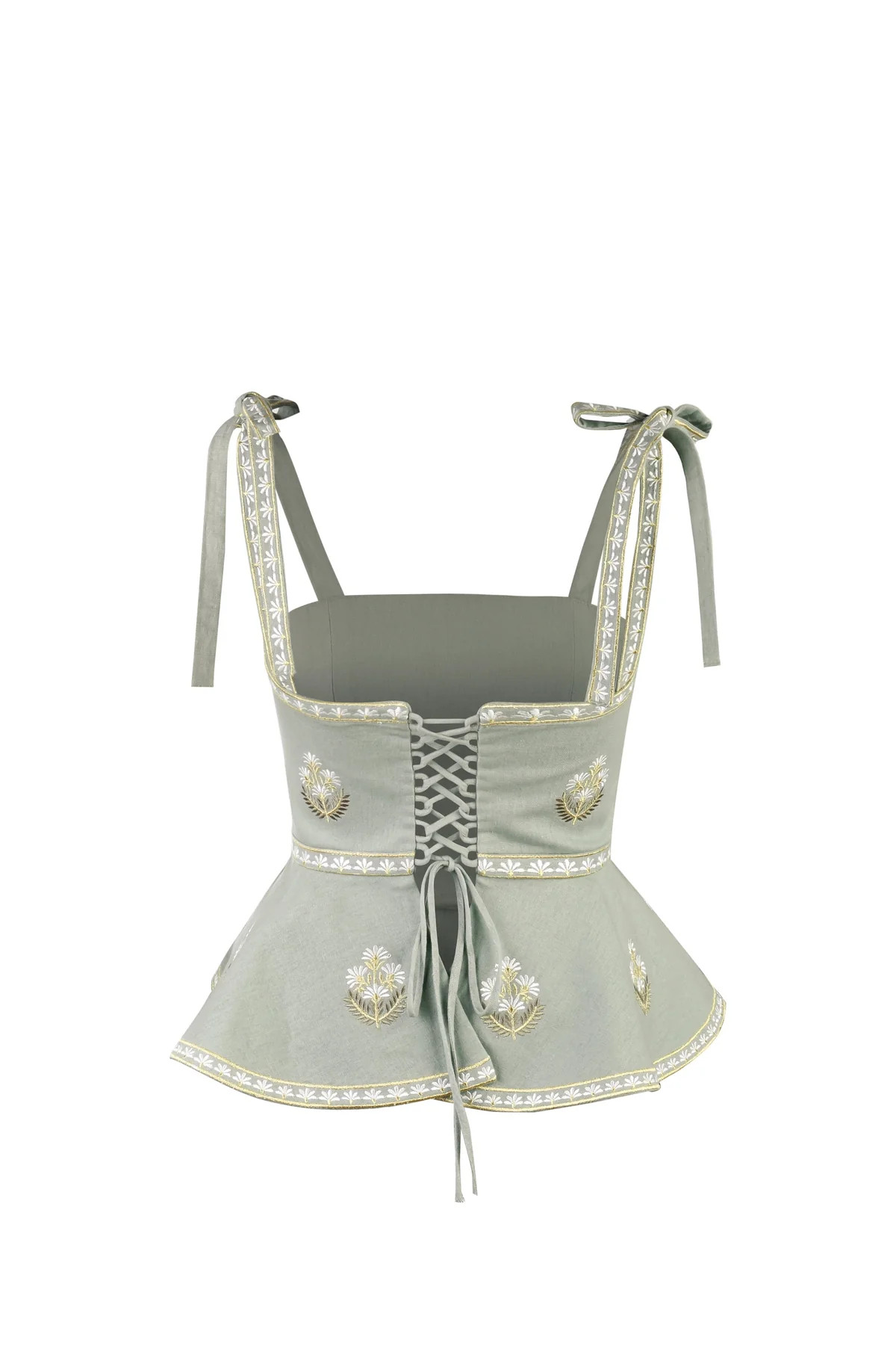 Mina Top in Mint & Ivory | Over The Moon