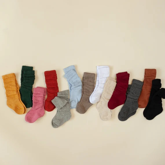 Accordion Scrunch Socks - Etsy | Etsy (US)