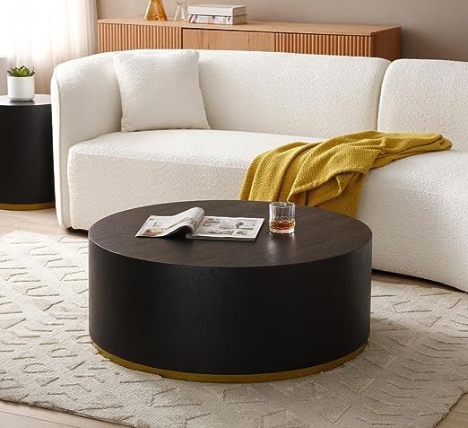 LKTART Modern Round MDF Coffee Table Side Table End Table Minimalism for Living Room Fully Assemb... | Amazon (US)