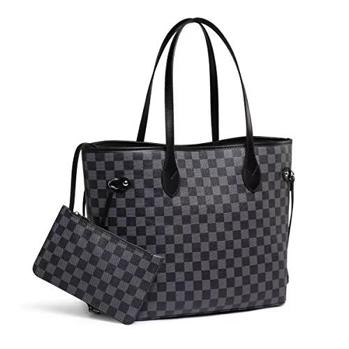 Daisy Rose Tote Shoulder Bag and Matching Clutch - PU Vegan Leather Handbag for Travel Work and S... | Walmart (US)