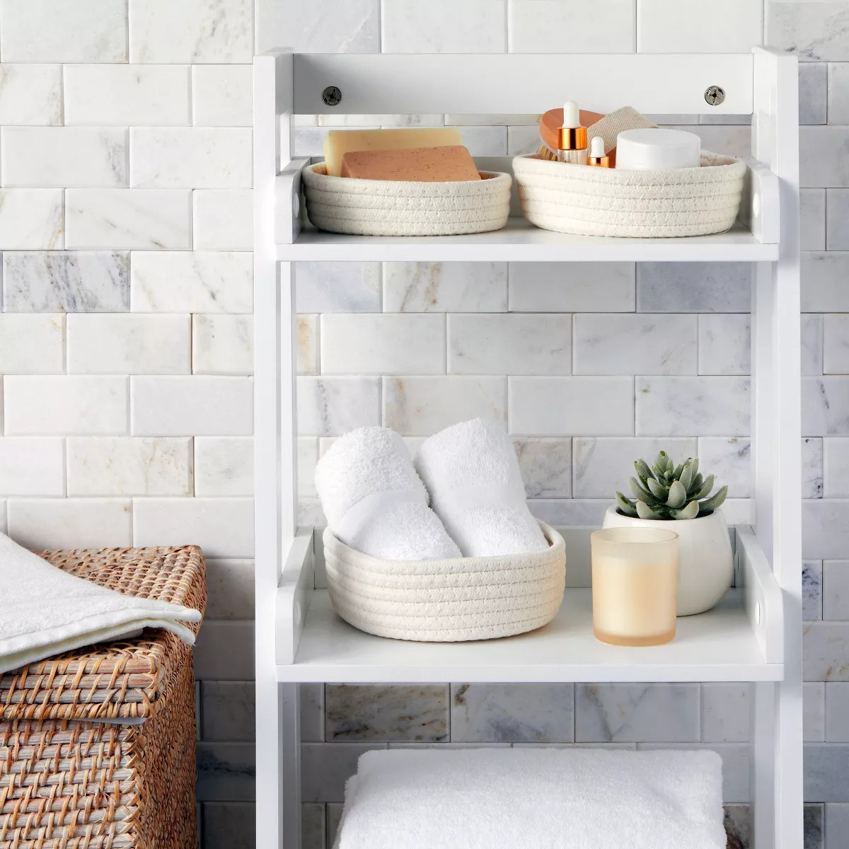 Juvale 3-Pack Small Round Cotton Rope Woven Storage Baskets - Nesting Bins for Organizing Home an... | Target