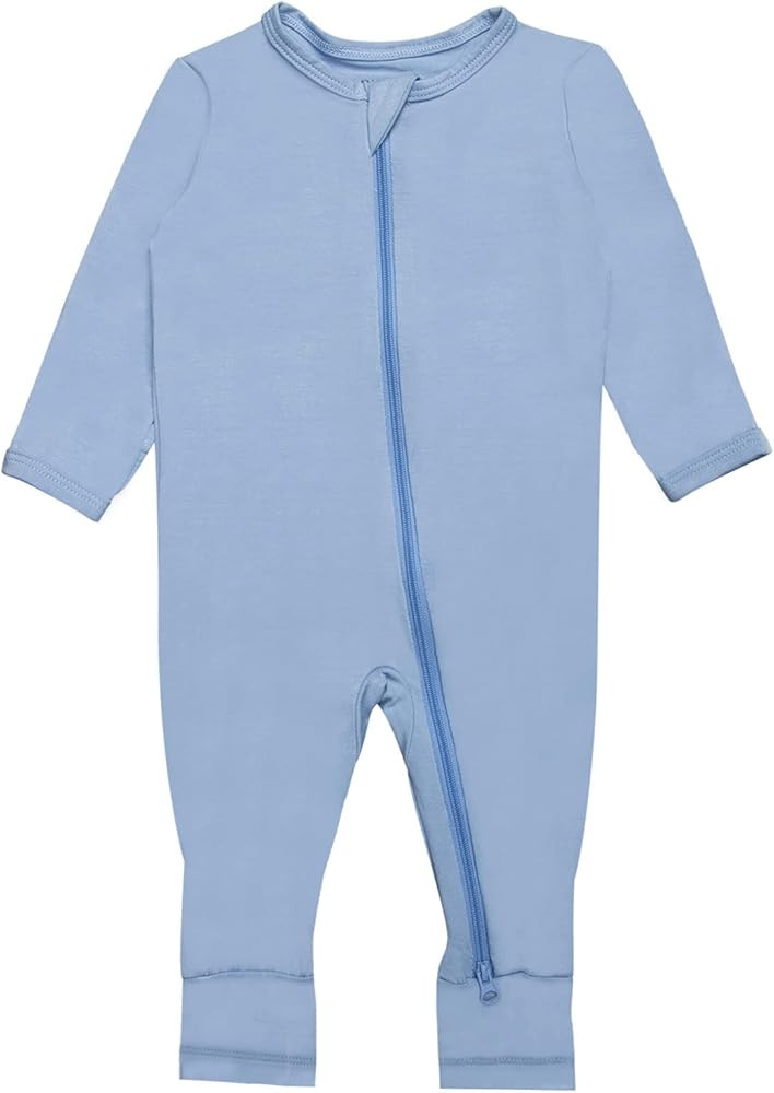 GUISBY Baby Footless Rompers, Rayon Pajamas 2 Way Zipper with Long Sleeve Sleeper | Amazon (US)