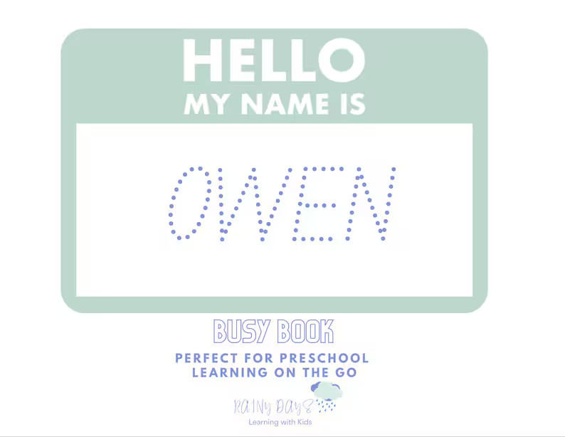 Personalized Preschool Busy Book | Etsy (US)