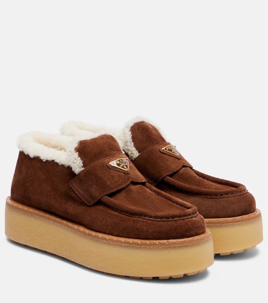 Shearling-lined suede loafers | Mytheresa (US/CA)