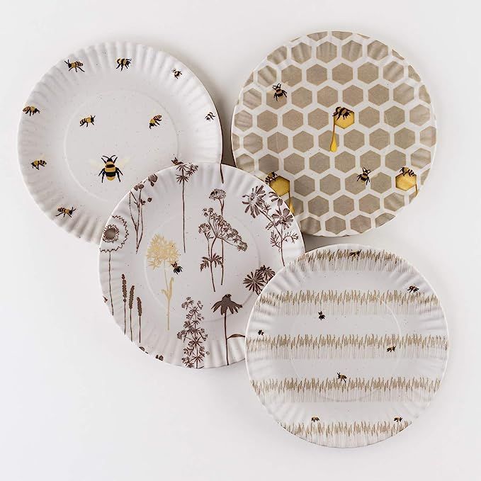 Busy Bees Melamine 9 Plates - Set of Four | Amazon (US)