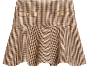 Mini skirt in double houndstooth wool - CELINE | 24S US