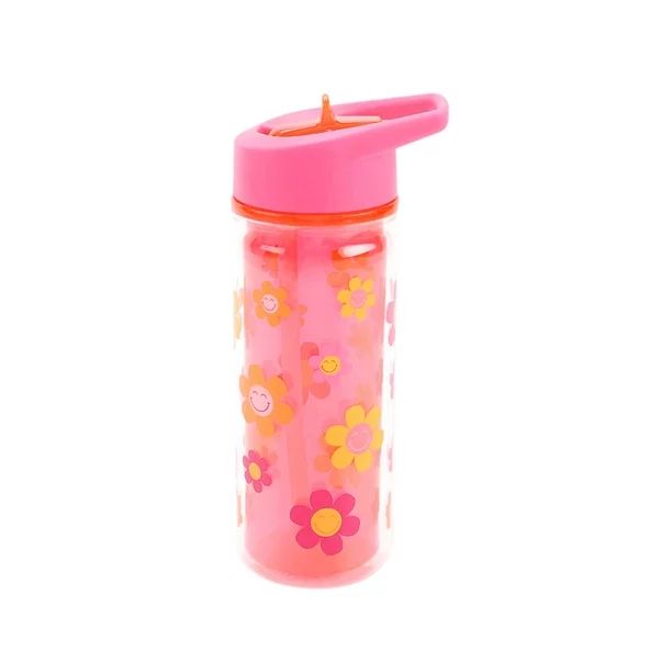 Your Zone 14-Ounce Tritan Double Wall Hydration Bottle with Straw Lid, Pink | Walmart (US)