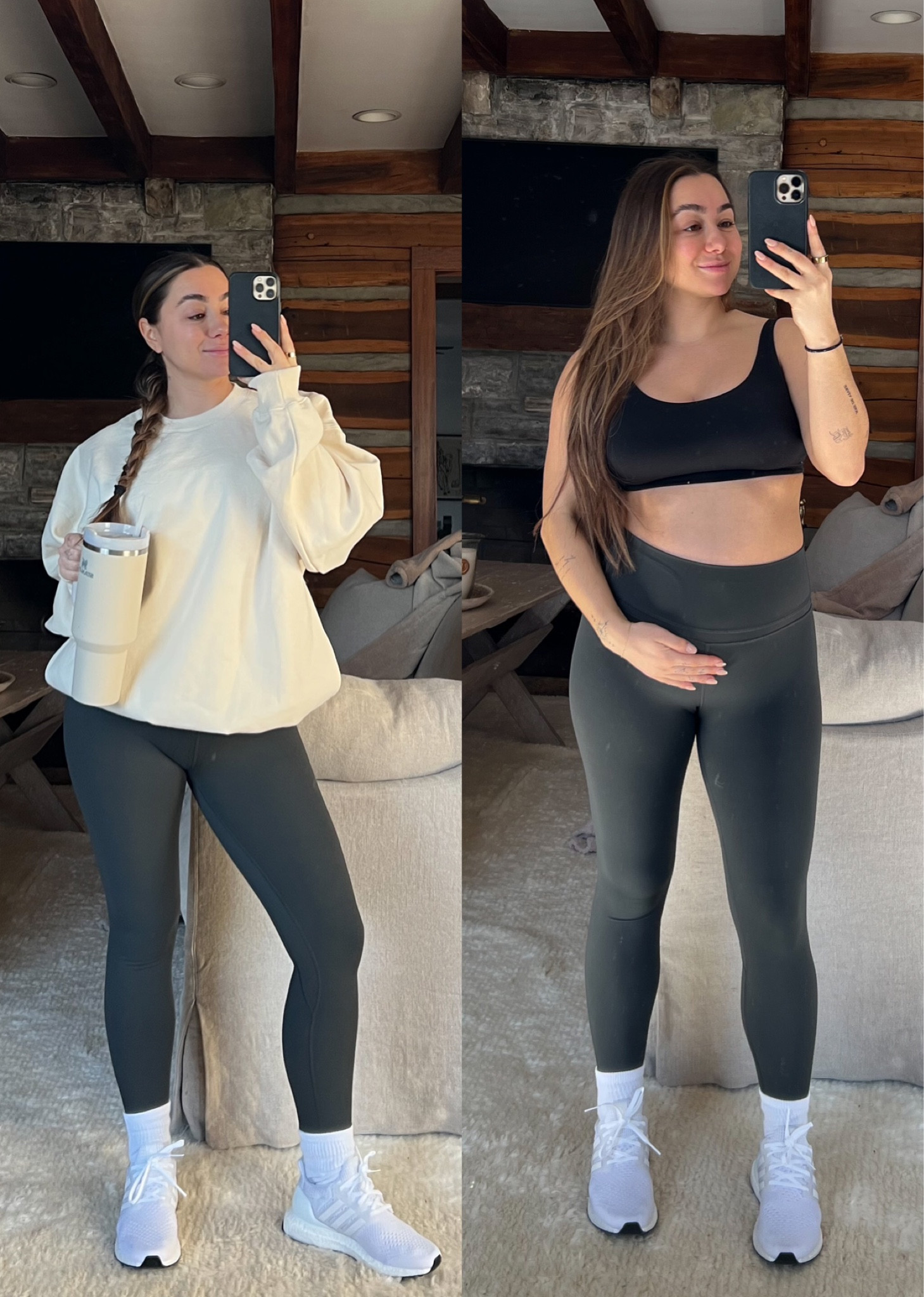 Leggings small, bra 8, sneakers size down .5 size, sweatshirt is brandy Melville tagged an identical amazon dupe 

#LTKshoecrush #LTKfit #LTKbump