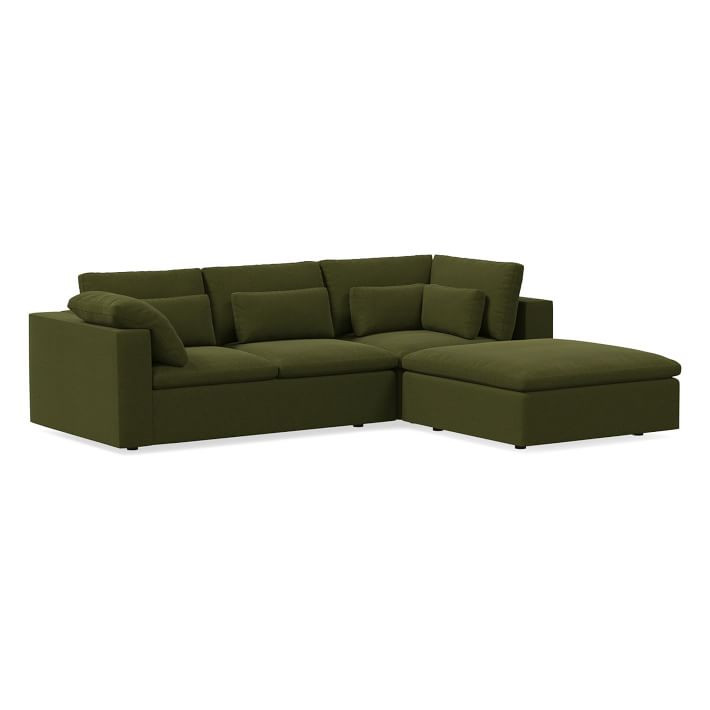 Harmony Modular 3-Piece Ottoman Sectional (122") | West Elm (US)