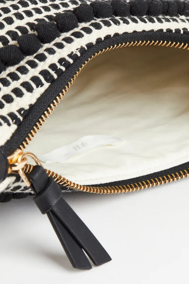 Bolso bandolera con textura - Negro/Rayas - MUJER | H&M ES | H&M (FR, IT, ES, PT, BE)
