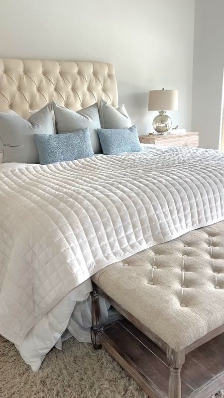 Master bedroom bedding -king comforter-pillow inserts-textured pillow covers 

#LTKVideo #LTKstyletip #LTKhome